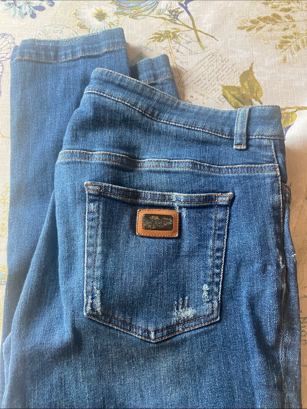 Dolce & Gabbana Women's Blue Straight-Leg Denim Jeans